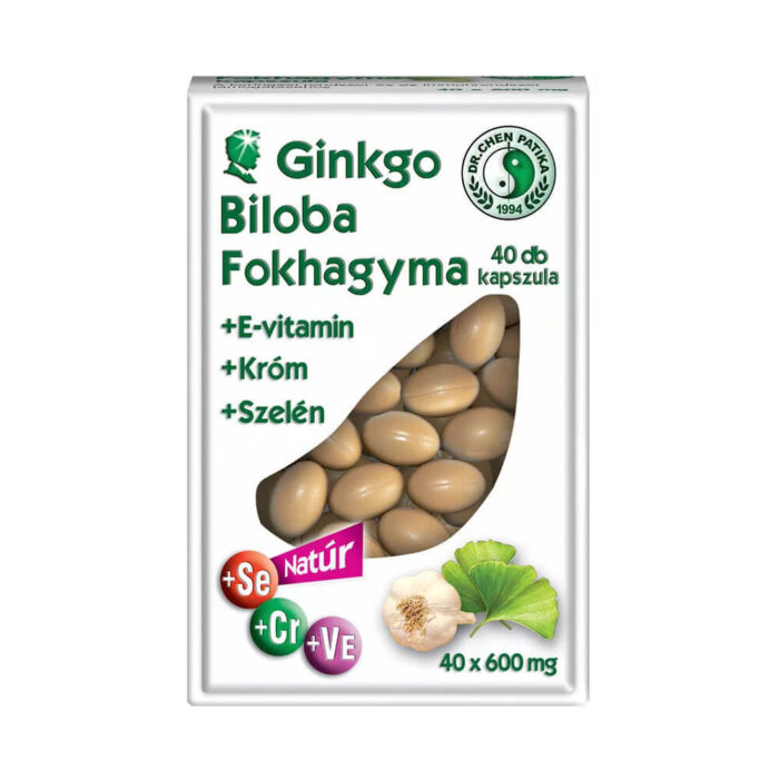 Dr. Chen GinkoBiloba Cesnak 40ks +E vitamín +Chróm +Selén